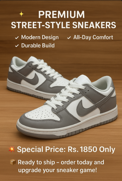 Premium Street-Style Sneakers - Modern Design Athletic Shoes