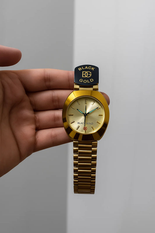 Black & Gold Men’s Luxury Watch – Bold Design | Premium Timepiece